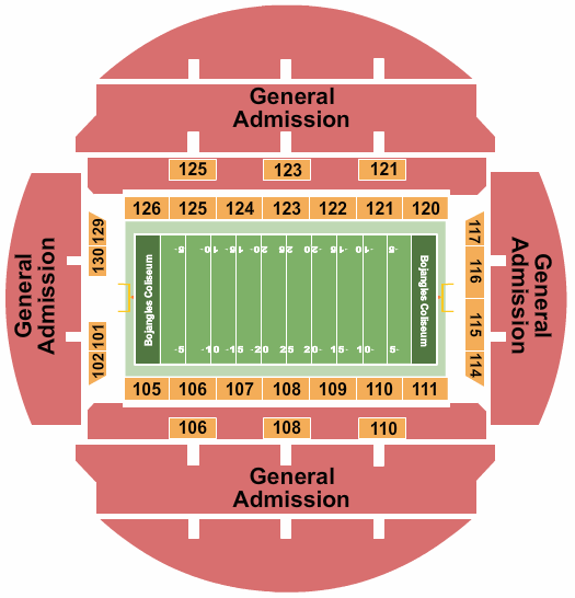 Bojangles Coliseum Football Seating Chart