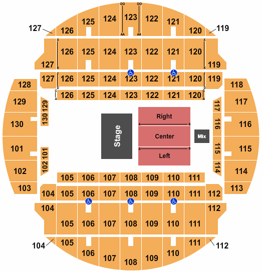 Bojangles Coliseum Half House RSV Seating Chart