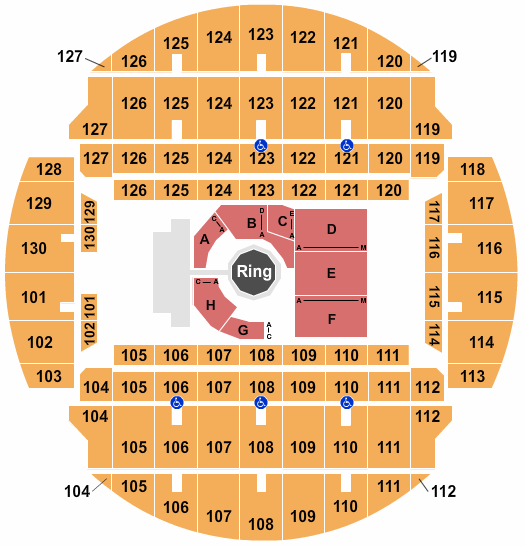 Bojangles Coliseum MMA Seating Chart