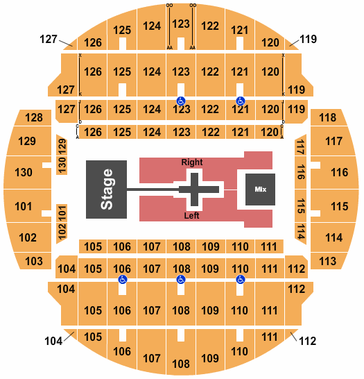 Bojangles Coliseum TobyMac Seating Chart