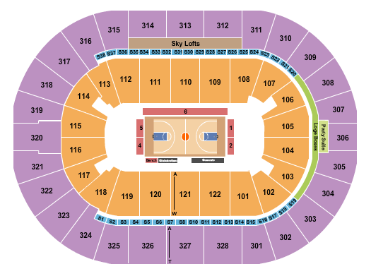 BOK Center Basketball - Globetrotters Seating Chart