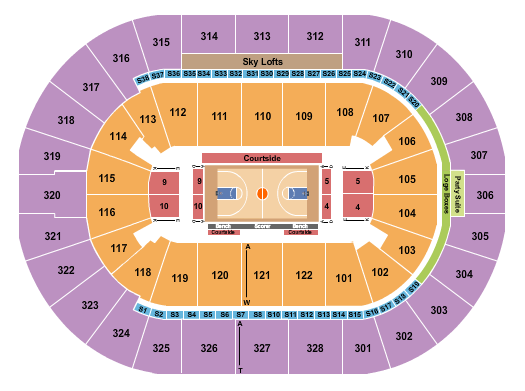 BOK Center Basketball Seating Chart
