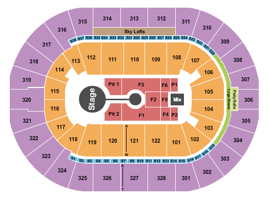 BOK Center Brandon Lake Seating Chart