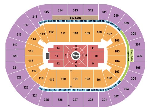 BOK Center Center Stage 1 Seating Chart