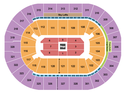 BOK Center Center Stage 2 Seating Chart