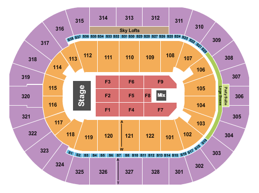 BOK Center Endstage 5 Seating Chart
