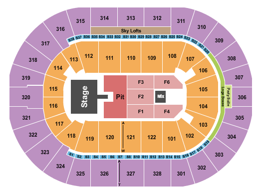 BOK Center Seating Chart