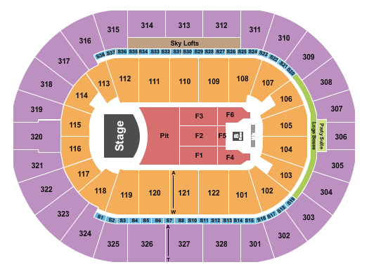 BOK Center Mumford & Sons Seating Chart