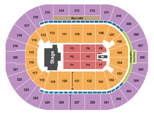 BOK Center Paul McCartney 1 Seating Chart