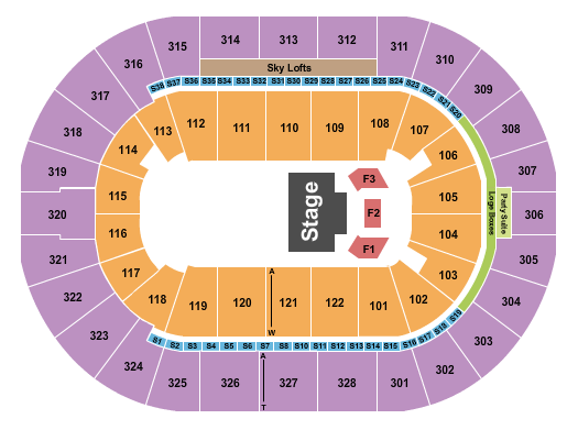 BOK Center Paw Patrol Seating Chart