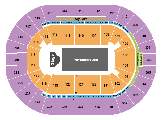 BOK Center Performance Arena Seating Chart