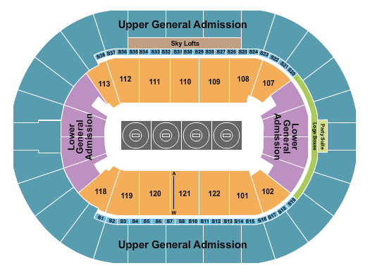 BOK Center Wrestling 3 Seating Chart