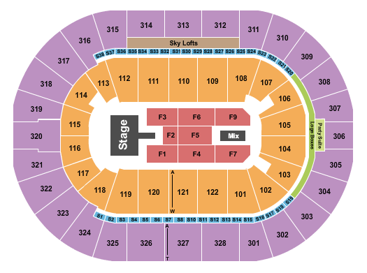 BOK Center Wu-Tang Clan Seating Chart