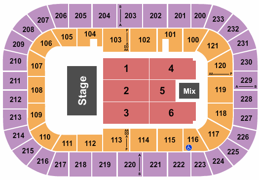 Bon Secours Wellness Arena End Stage 5 Seating Chart