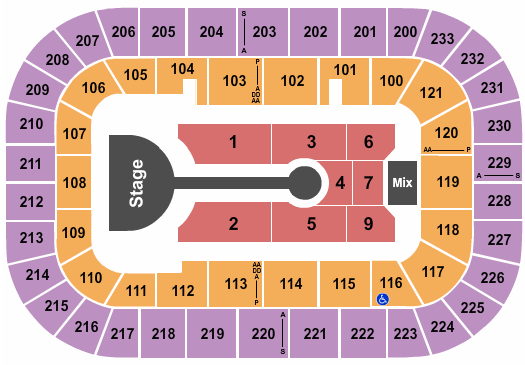 Bon Secours Wellness Arena (formerly Bi-lo Center) Seating Chart