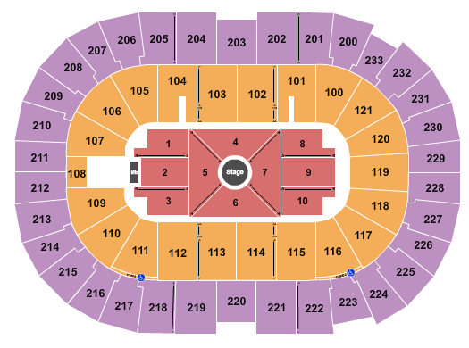Bon Secours Wellness Arena Center Stage 1 Seating Chart