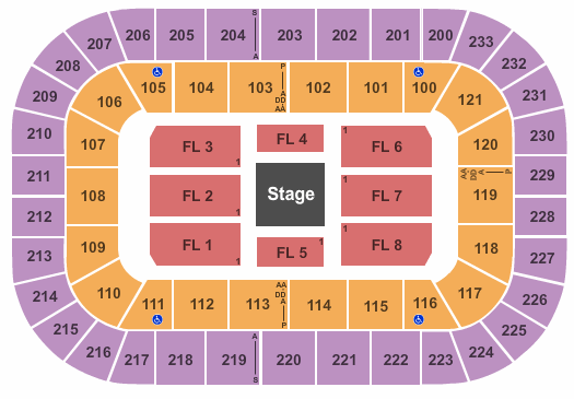 Bon Secours Wellness Arena Center Stage Seating Chart