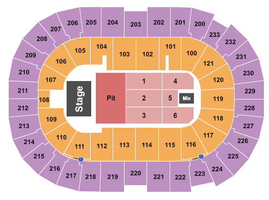 Bon Secours Wellness Arena Endstage GA Pit 2 Seating Chart
