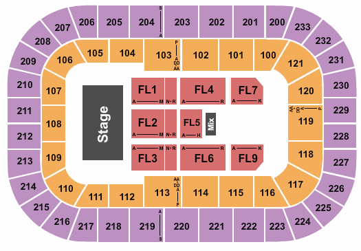 Bon Secours Wellness Arena End Stage Seating Chart