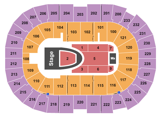 For King and Country seating chart at Bon Secours Wellness Arena