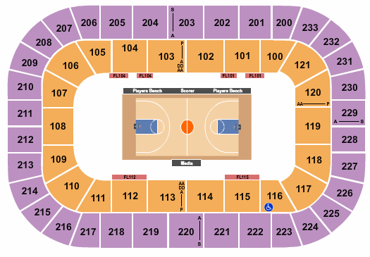 Bon Secours Wellness Arena Basketball Seating Map | Two Birds Home