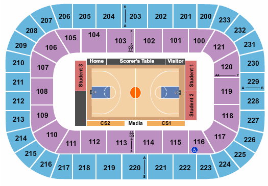 Bon Secours Wellness Arena Basketball 2 Seating Chart