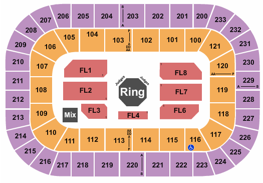 Bon Secours Wellness Arena UFC Seating Chart