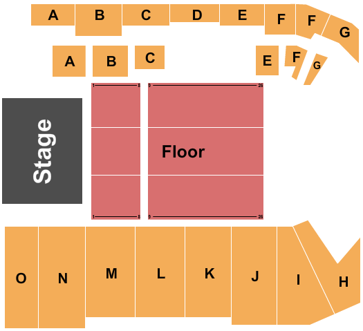 Bonnetts Energy Arena at Bonnetts Energy Centre Endstage 3 Seating Chart