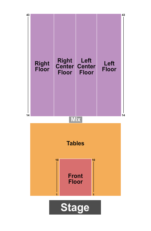 Bonnyville & District Centennial Centre Endstage Tables Seating Chart