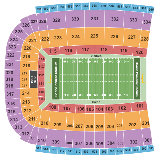 Boone Pickens Stadium Seating Chart