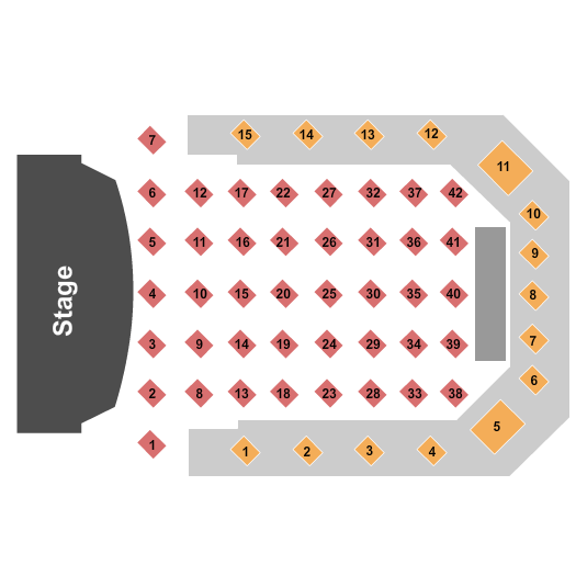 Boot Barn Hall At Bourbon Brothers - GA Endstage Tables 2 Seating Chart