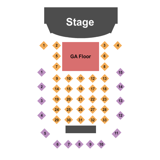 Boot Barn Hall At Bourbon Brothers - GA Endstage 2 Seating Chart