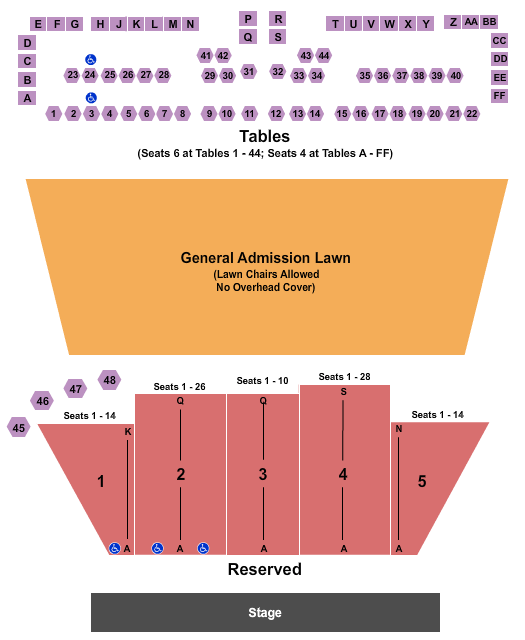Koka Booth Amphitheatre At Regency Park Endstage 3 Seating Chart