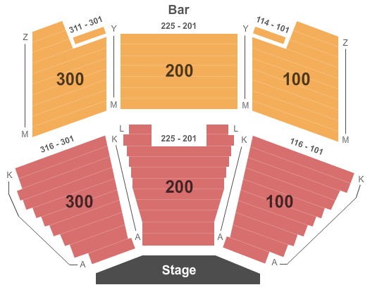 Pink Atlantic City Seating Chart