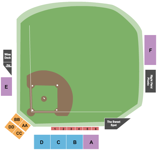 Borleske Stadium Baseball Seating Chart