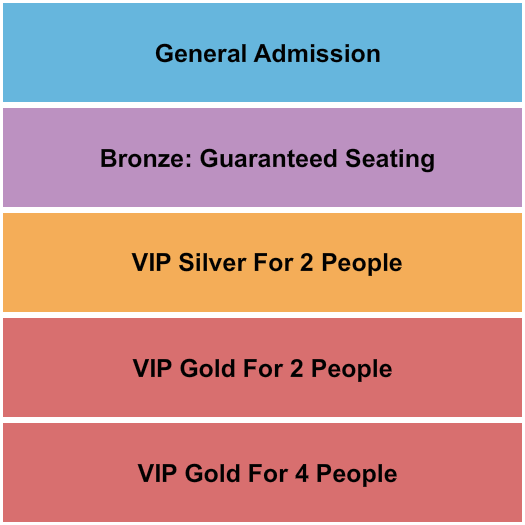 Bossanova Ballroom GA/Bronze/VIP Seating Chart