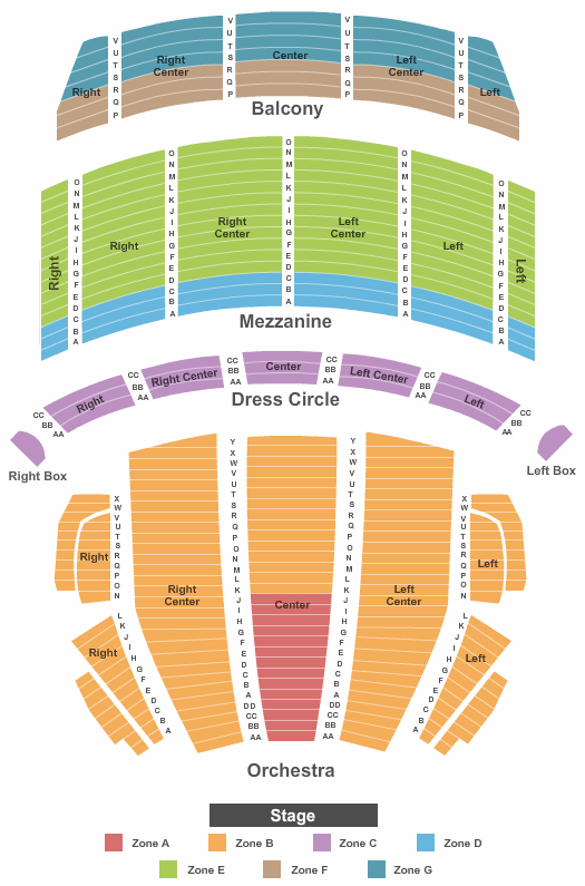 Citizens Bank Opera House End Stage 2 - IntZone Seating Chart
