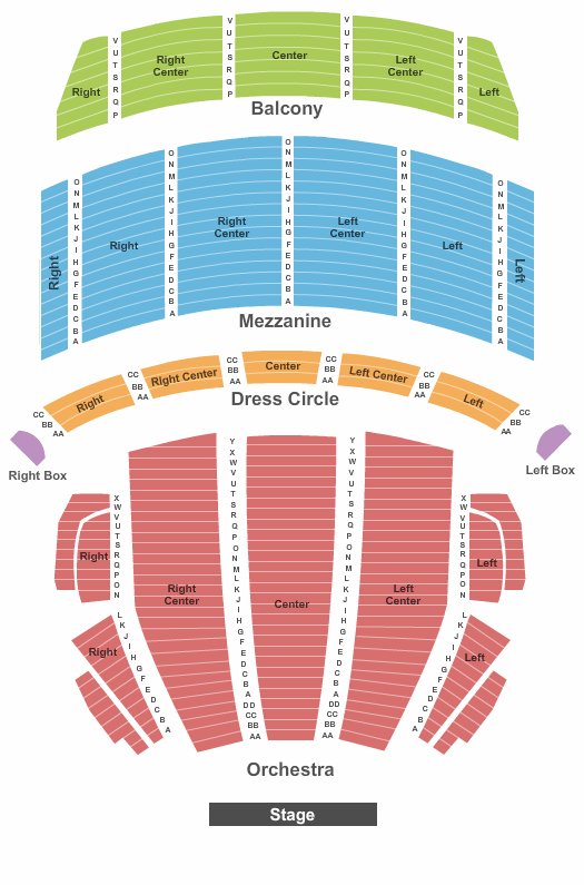 map boston opera house Citizens Bank Opera House Seating Chart Maps Boston map boston opera house