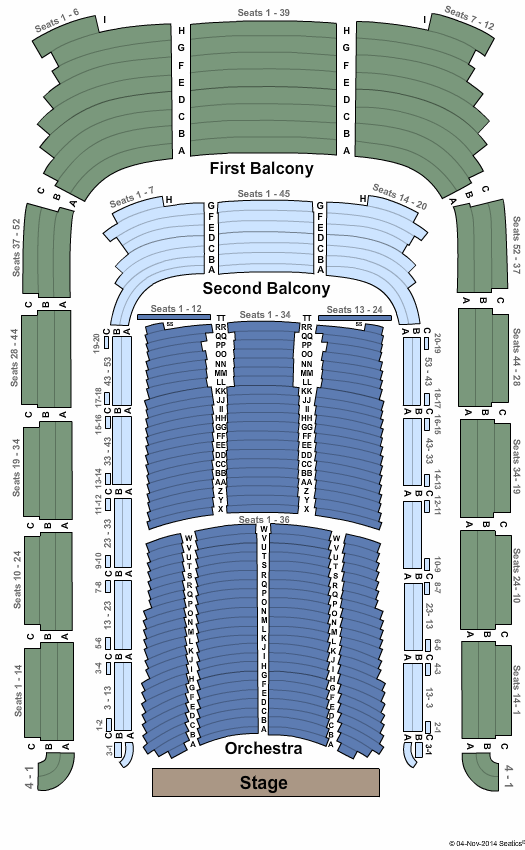Boston Symphony Hall End Stage Seating Chart