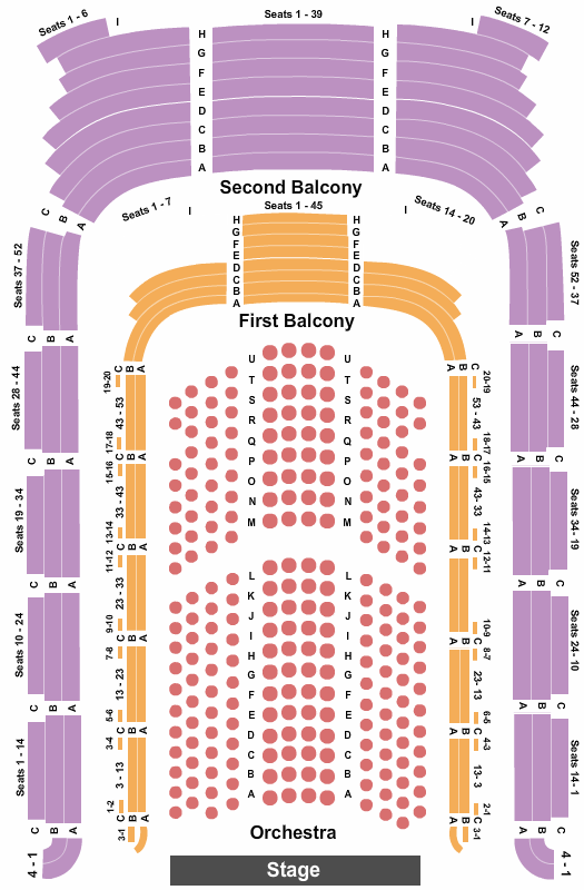 Boston Symphony Hall Endstage w/ Tables Seating Chart