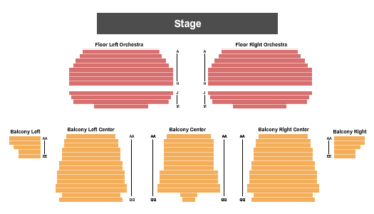 Boswell Hall at Schuler Performing Arts Center End Stage Seating Chart