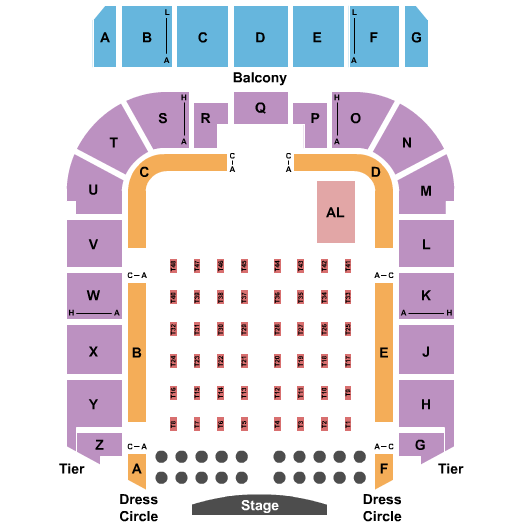 Boutwell Auditorium Endstage Tables Seating Chart