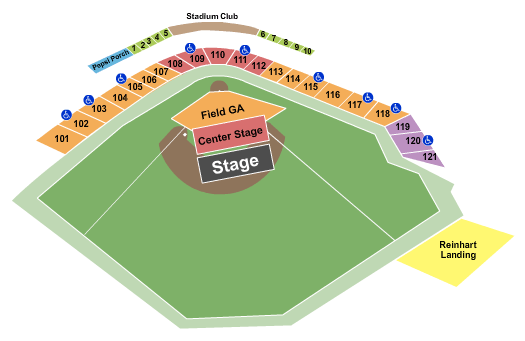 Bowling Green Ballpark End Stage Seating Chart