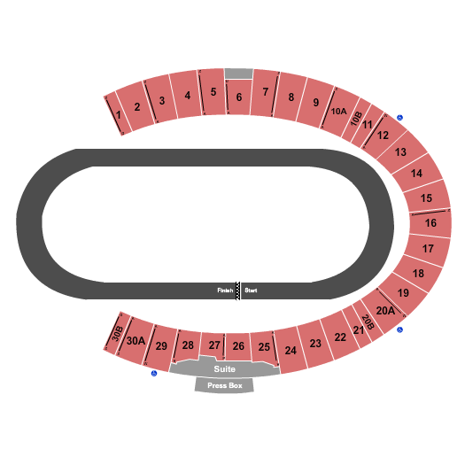 Bowman Gray Stadium Seating Map