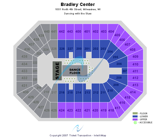 BMO Harris Bradley Center Dancing With The Stars Seating Chart