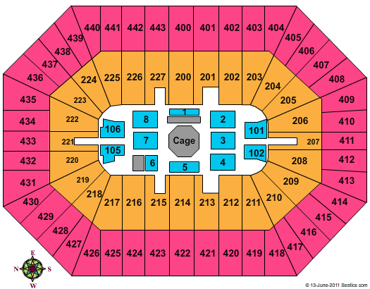 BMO Harris Bradley Center UFC Seating Chart