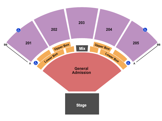 Brandon Amphitheater Endstage GA Lower Bowl Seating Chart