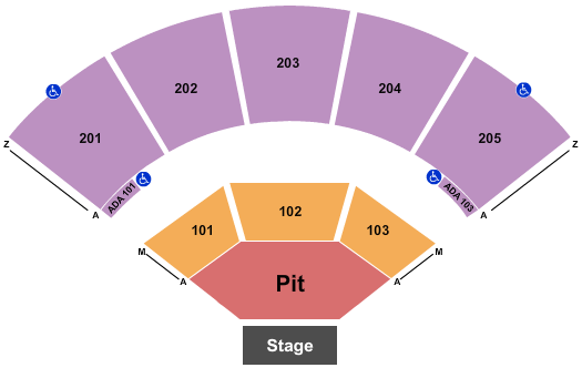 Brandon Amphitheater Endstage GA Pit 3 Seating Chart