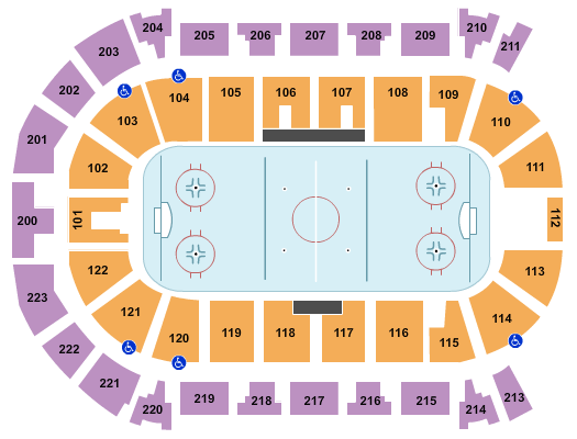 seating chart for Brandt Centre - Evraz Place - Hockey - eventticketscenter.com