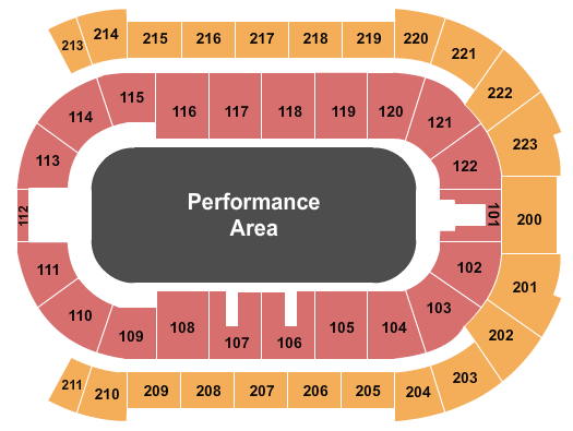 Brandt Centre - Evraz Place Performance Area Seating Chart